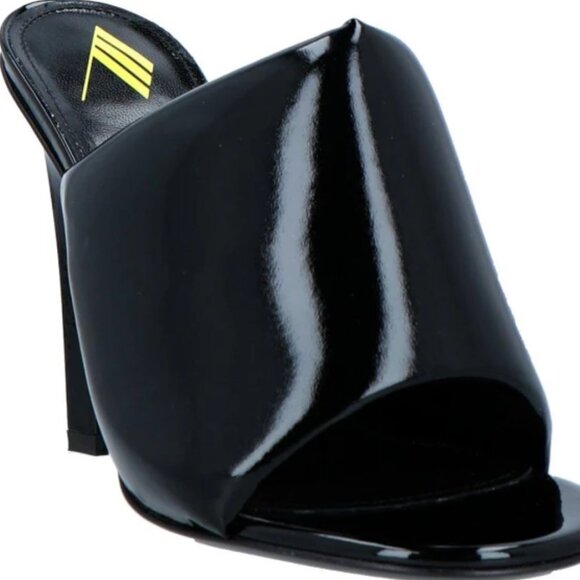 The Attico Rem heel open toe leather mules - Black - 38 - Picture 7 of 8